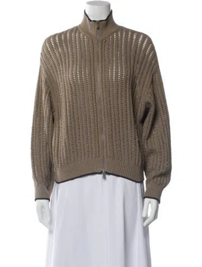 Pre-owned Brunello Cucinelli Mock Neck Sweater In Neutral