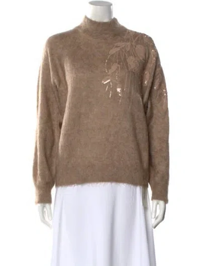 Pre-owned Brunello Cucinelli Mock Neck Sweater In Neutral