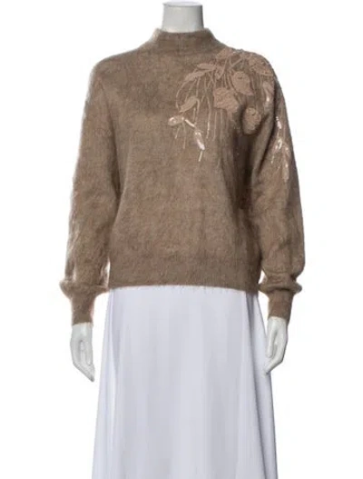 Pre-owned Brunello Cucinelli Mock Neck Sweater In Neutral