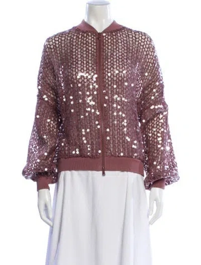 Pre-owned Brunello Cucinelli Mock Neck Sweater In Pink