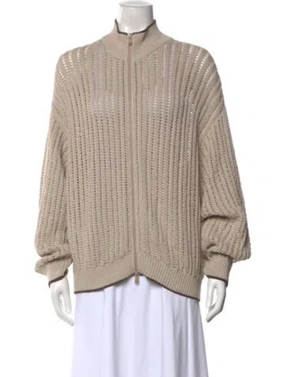 Pre-owned Brunello Cucinelli Mock Neck Sweater W/ Tags In Brown