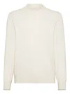 Brunello Cucinelli Funnel Neck Sweater In White