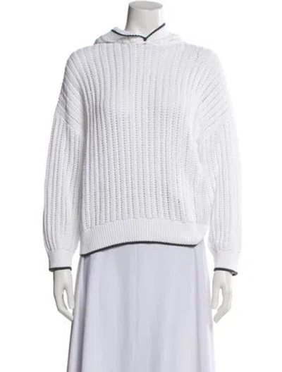 Pre-owned Brunello Cucinelli Mock Neck Sweater In White