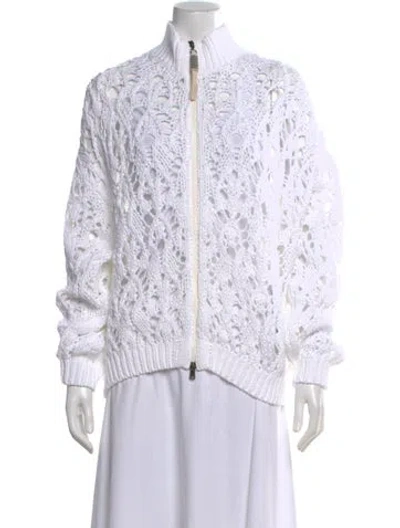 Pre-owned Brunello Cucinelli Mock Neck Sweater In White