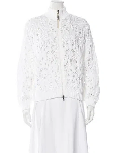 Pre-owned Brunello Cucinelli Mock Neck Sweater In White