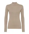 Brunello Cucinelli Cashmere Blend Glitter Crewneck Sweater In Nude