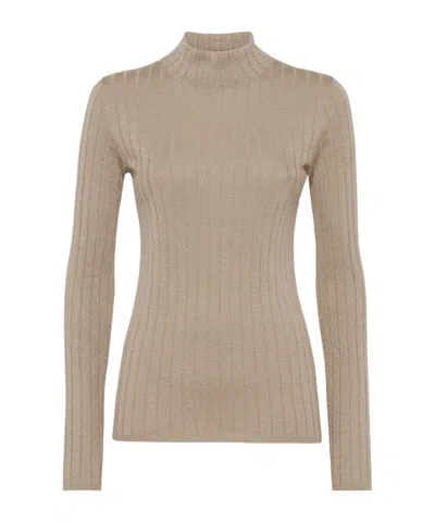 BRUNELLO CUCINELLI MOCK-NECK TOP