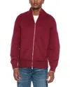 Brunello Cucinelli Mock Neck Zip Cardigan In Burgundy