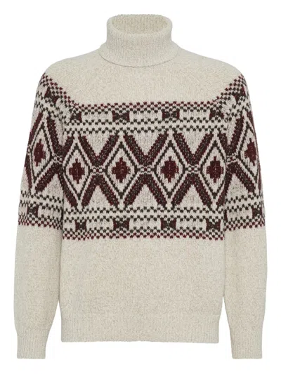Brunello Cucinelli Mock Sweater Clothing In Multi