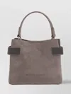 Brunello Cucinelli Mini Monili-embellished Suede Tote Bag