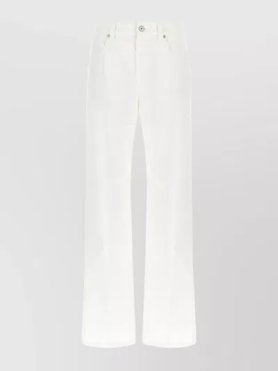 Brunello Cucinelli Modern Loose Fit Jeans In White