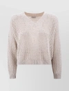 BRUNELLO CUCINELLI MODERN V-NECK KNITWEAR WITH RIBBED ACCENTS