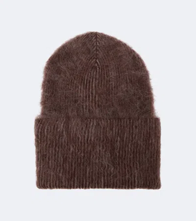 Brunello Cucinelli Mohair, Alpaca, And Wool Beanie In Brown