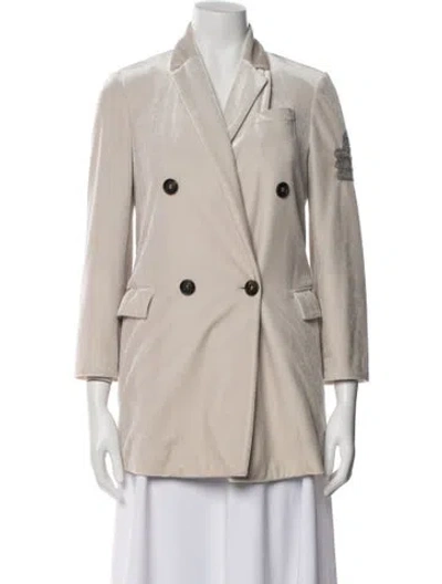 Pre-owned Brunello Cucinelli Mohair Blazer In Neutral