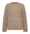Brunello Cucinelli Mohair-blend Dazzling Hooded Sweater In Brown