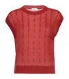 Brunello Cucinelli Mohair-blend Vest In Red