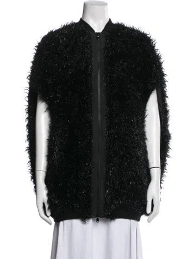 Pre-owned Brunello Cucinelli Mohair Bomber Jacket In Black