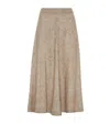Brunello Cucinelli Wool And Cashmere-blend Midi Skirt In Neutrals