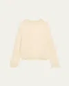 Brunello Cucinelli Mohair Cozy Candy Floss Knit Crewneck Sweater