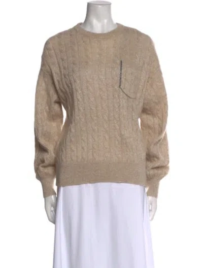Pre-owned Brunello Cucinelli Mohair Crew Neck Sweater