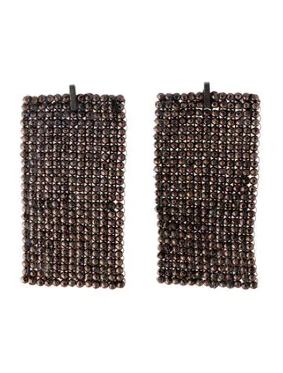 Pre-owned Brunello Cucinelli Mohair Drop Earrings In Multi