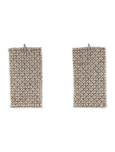 Pre-owned Brunello Cucinelli Mohair Drop Earrings In Multi