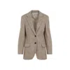 Brunello Cucinelli Mohair Jacket Women In Brown