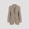 Brunello Cucinelli Blazer Jacket In Brown Caldo