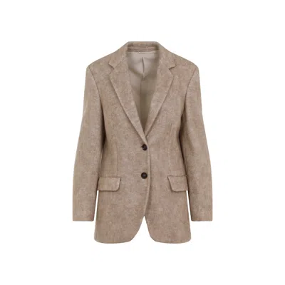 Brunello Cucinelli Mohair Jacket Women In Multicolor