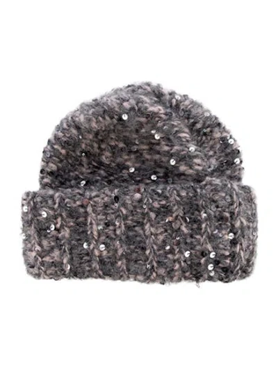 Pre-owned Brunello Cucinelli Mohair Knit Beanie In Neutral