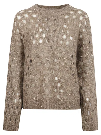 Brunello Cucinelli Mohair Knitwear In Brown
