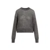 Brunello Cucinelli Women's Mohair Lame Sweater In Gray