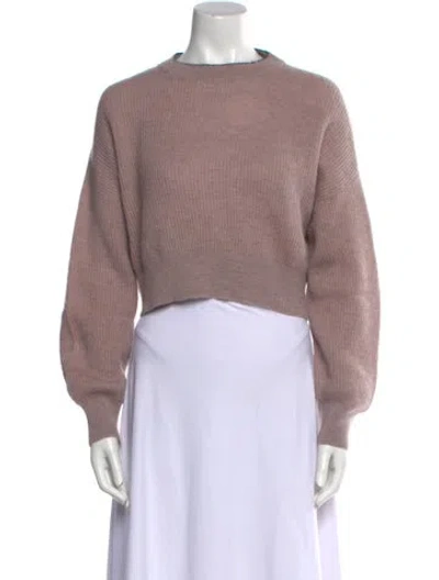 Pre-owned Brunello Cucinelli Mohair Mock Neck Sweater In Pink