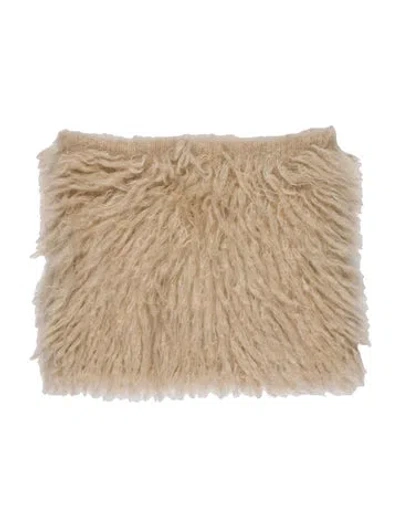 Pre-owned Brunello Cucinelli Mohair Scarf W/ Tags In Neutral