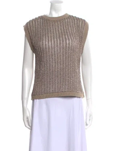 Pre-owned Brunello Cucinelli Mohair Scoop Neck Sweater W/ Tags