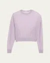 Brunello Cucinelli Mohair Shetland Gauze Knit Sweater In Purple Ash