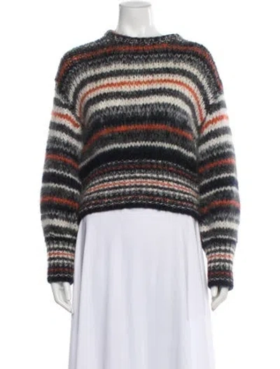 Pre-owned Brunello Cucinelli Mohair Striped Sweater In Multi