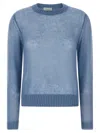 Brunello Cucinelli Mohair Sweater Sweaters And Cardigans In Blue