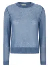 Brunello Cucinelli Mohair Sweater Sweaters And Cardigans In Blue