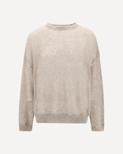 Brunello Cucinelli Mohair Sweater In Neutral