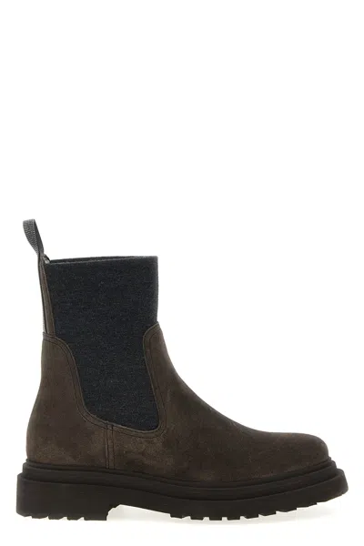 BRUNELLO CUCINELLI BRUNELLO CUCINELLI MONILE ANKLE BOOTS