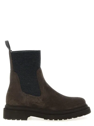 BRUNELLO CUCINELLI BRUNELLO CUCINELLI MONILE ANKLE BOOTS