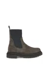 Brunello Cucinelli Monile Ankle Boots In Brown