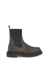 Brunello Cucinelli Monile Ankle Boots In Brown