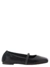Brunello Cucinelli Nappa Ballerina With Shiny Strap In Black