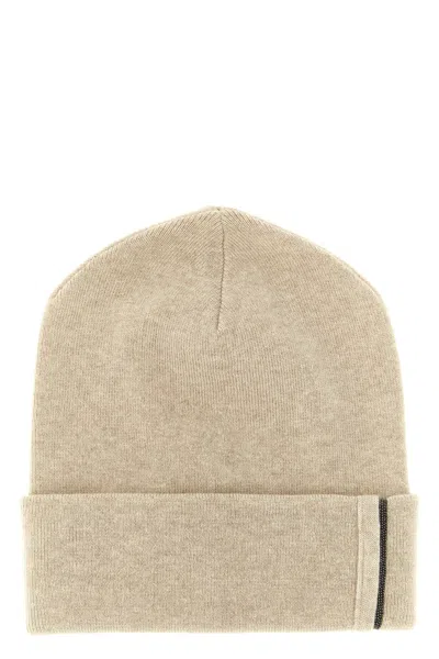 Brunello Cucinelli Monile Beanie Hat In Neutral