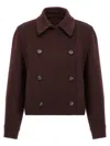 Brunello Cucinelli Cashmere Coat With Buttoned Cuffs And Double-breasted Design