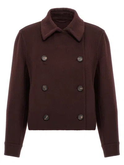 Brunello Cucinelli Monile Cashmere Coat Coats And Trench Coats Bordeaux