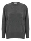 Brunello Cucinelli Monile Cashmere Sweater Sweaters And Cardigans Gray In Gray