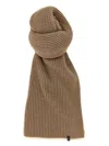 Brunello Cucinelli Monile Cashmere Scarf Scarves And Foulards Beige